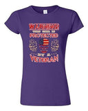 Junior Warning This Girl Is Protected By A Veteran Daughter Funny DT T-Shirt Tee