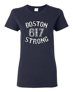 Ladies Boston Strong 617 Marathon Strong Support Terrorist Attack T-Shirt Tee