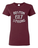 Ladies Boston Strong 617 Marathon Strong Support Terrorist Attack T-Shirt Tee
