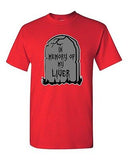 In Memory Of My Liver Graveyard Funny Drinking Drunk Funny DT Adult T-Shirt Tee