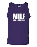 Man I Love Fishing Fun Humor Novelty Statement Graphics Adult Tank Top