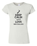 Junior Keep Calm And Love New Zealand Country Patriotic Novelty T-Shirt Tee