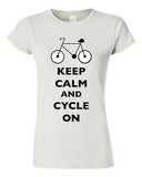 Junior Keep Calm And Cycle On Cycling Bike Bicycle Ride Funny DT T-Shirt Tee