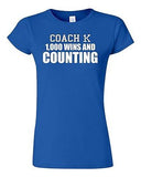 Junior Coach K 1000 1K Wins And Counting Basketball Sports Fan Wear T-Shirt Tee