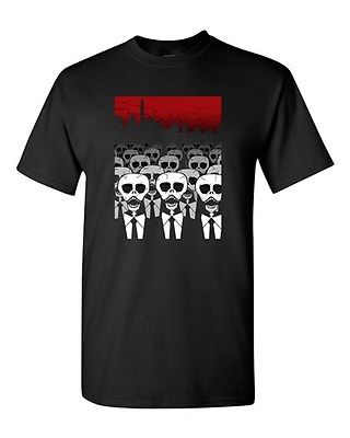 Dead Suits Skeleton Zombie Horror Scary Undead Novelty DT Adult T-Shirt Tee
