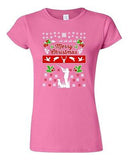 Junior Merry Christmas Hunting Dog Animals Ugly Christmas Funny DT T-Shirt Tee