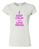 Junior Keep Calm And Love Israel Country Nation Patriotic Novelty T-Shirt Tee