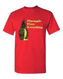 Pineapple Fixes Everything Sweet Fruits Dessert Novelty Adult DT T-Shirts Tee