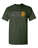 Grammar Police USA Badge Spelling OCD Grammar Funny Humor DT Adult T-Shirt Tee