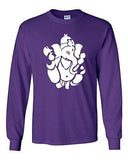 Long Sleeve Adult T-Shirt Jai Ganesh OM Aum Hindu Ganesha Religion Goddess God