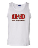 ADHD Highway To.... Hey Look A Squirrel Funny Parody Novelty Adult Tank Top
