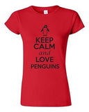 Junior Keep Calm And Love Penguins Birds Novelty T-Shirt Tee