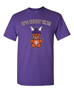 It's Teddy Time Minnesota Football Purple Sports Fan Adult DT T-Shirt Tee