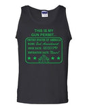 This Is My Gun Permit 2nd Amendment Novelty Statement Graphics Adult Tank Top