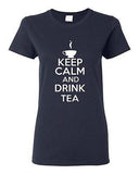 Ladies Keep Calm And Drink Tea Aroma Hot Tea Bag Drinks Beverages T-Shirt Tee