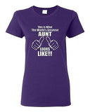 Ladies This Is What The World's Greatest Aunt Auntie Gift Novelty T-Shirt Tee