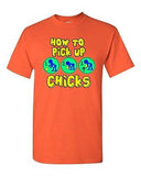 How To Pick Up Chicks Chicken Hot Girls Ladies Funny Humor DT Adult T-Shirt Tee