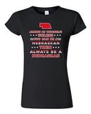 Junior Always Be Yourself Unless You Can Be An Nebraskan Map Star DT T-Shirt Tee