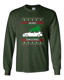 Long Sleeve Adult T-Shirt Merry Christmas Car Ugly Xmas Tree Funny Humor DT