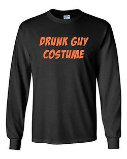 Long Sleeve Adult T-Shirt Drunk Guy Party Beer Irish Drinks Wine Costume Funny