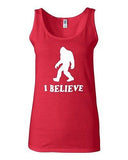 Junior I Believe Sasquatch Yeti Bigfoot Snow Funny Novelty Statement Tank Top