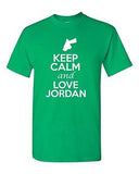 Keep Calm And Love Jordan Country Nation Patriotic Novelty Adult T-Shirt Tee