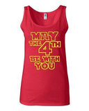 Junior May The 4th Be With You Star Wars Fan Wear Graphic Humor Novelty Tank Top