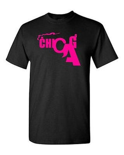 Adult Chicago Gun Humor Funny Unisex Novelty Retro Graphic Adult T-Shirt Tee