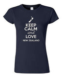 Junior Keep Calm And Love New Zealand Country Patriotic Novelty T-Shirt Tee
