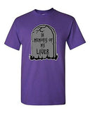 In Memory Of My Liver Graveyard Funny Drinking Drunk Funny DT Adult T-Shirt Tee