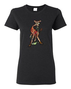 Ladies Zombie Giraffe Undead Monster Animals Horror Apocalypse DT T-Shirt Tee