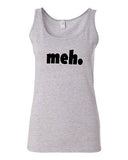 Junior Meh Geek Nerd Cool Retro Novelty Statement Graphics Tank Top