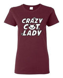 Ladies Crazy Cat Lady Single Women Pet TV Cartoon Parody Funny DT T-Shirt Tee