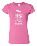 Junior Keep Calm And Love Nepal Country Nation Patriotic Novelty T-Shirt Tee