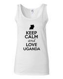 Junior Keep Calm And Love Uganda Country Nation Patriotic Sleeveless Tank Top