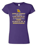 Junior Always Be Yourself Unless You Can Be An Missourian Map DT T-Shirt Tee