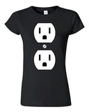 Junior Plug Outlet Face Party Costume Funny Humor DT T-Shirt Tee