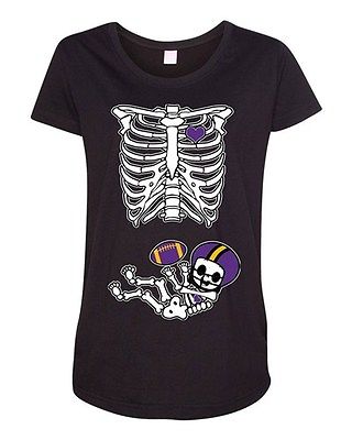Baby Skeleton Minnesota Football Maternity DT T-Shirt Tee