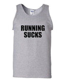 Running Sucks Fitness Funny Humor Novelty Statement Graphics Adult Tank Top