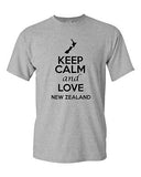 Keep Calm And Love New Zealand Country Patriotic Novelty Adult T-Shirt Tee