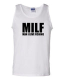 Man I Love Fishing Fun Humor Novelty Statement Graphics Adult Tank Top
