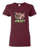 Ladies Zombie Pig Undead Boar Monster Animals Horror Apocalypse DT T-Shirt Tee