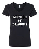 V-Neck Ladies Mother Of Dragons Funny TV Show Series Parody Fan T-Shirt Tee