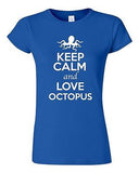 Junior Keep Calm And Love Octopus Seafood Sea Animal Lover Humor T-Shirt Tee
