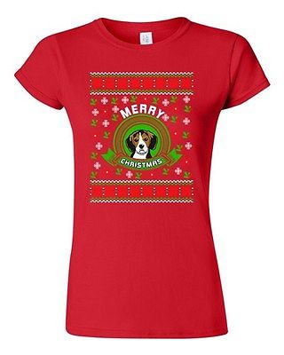 Junior Merry Christmas Beagles Dog Pet Puppy Ugly Christmas Funny DT T-Shirt Tee