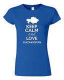 Junior Keep Calm And Love Kazakhstan Country Patriotic Novelty T-Shirt Tee