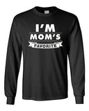 Long Sleeve Adult T-Shirt I'm Mom's Favorite Son Christmas Gift Funny Humor DT