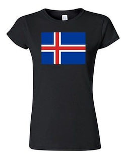 Junior Iceland Country Flag Nordic Europe Nation State Patriotic DT T-Shirt Tee