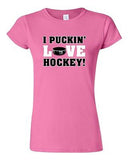 Junior I Puckin' Love Hockey! Puck Ball Team Sports Funny Humor DT T-Shirt Tee