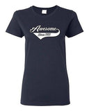 Ladies Awesome Since 1971 With Tail Happy Birthday Gift Funny DT T-Shirt Tee